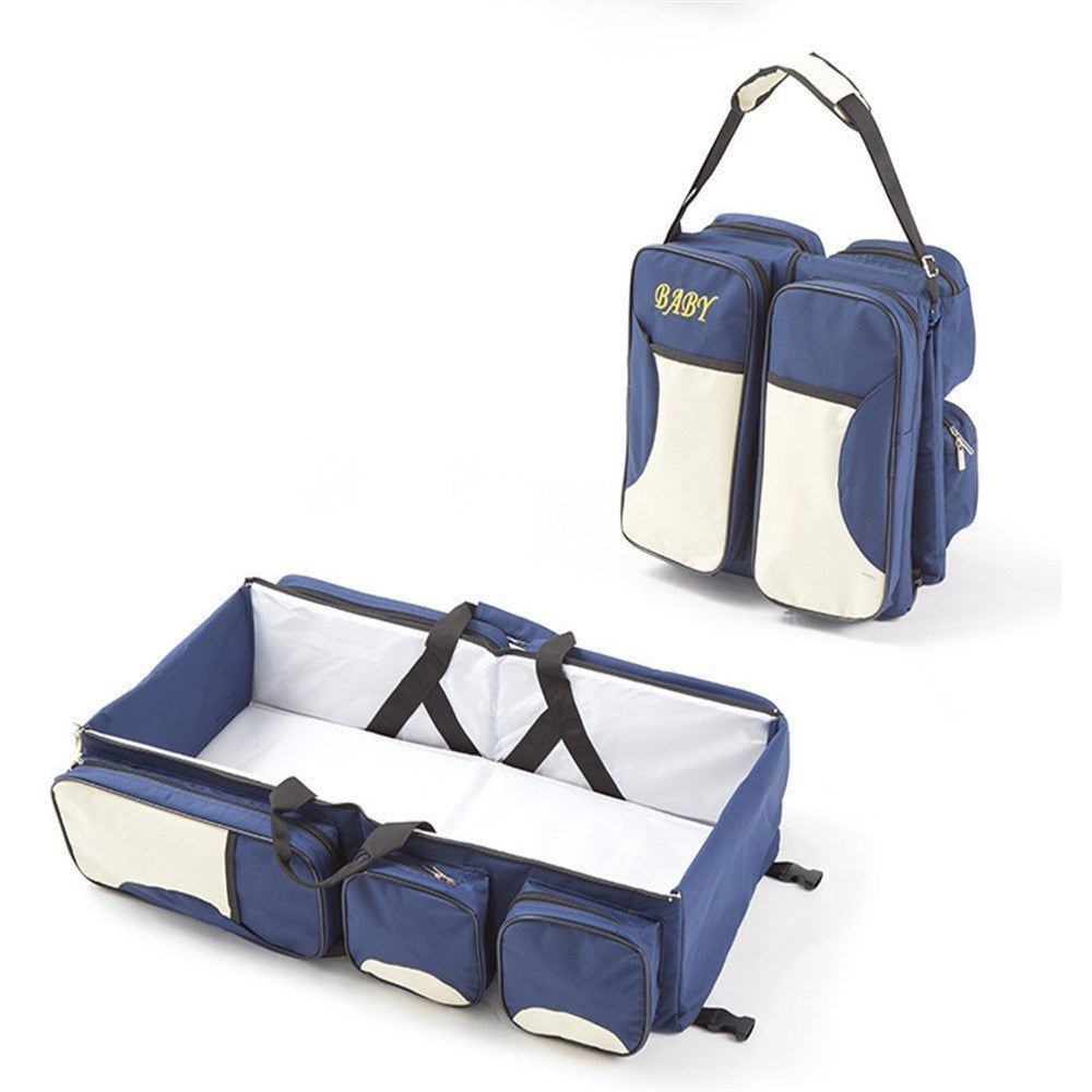 Portable Folding Baby Bed & Mommy Bag in One