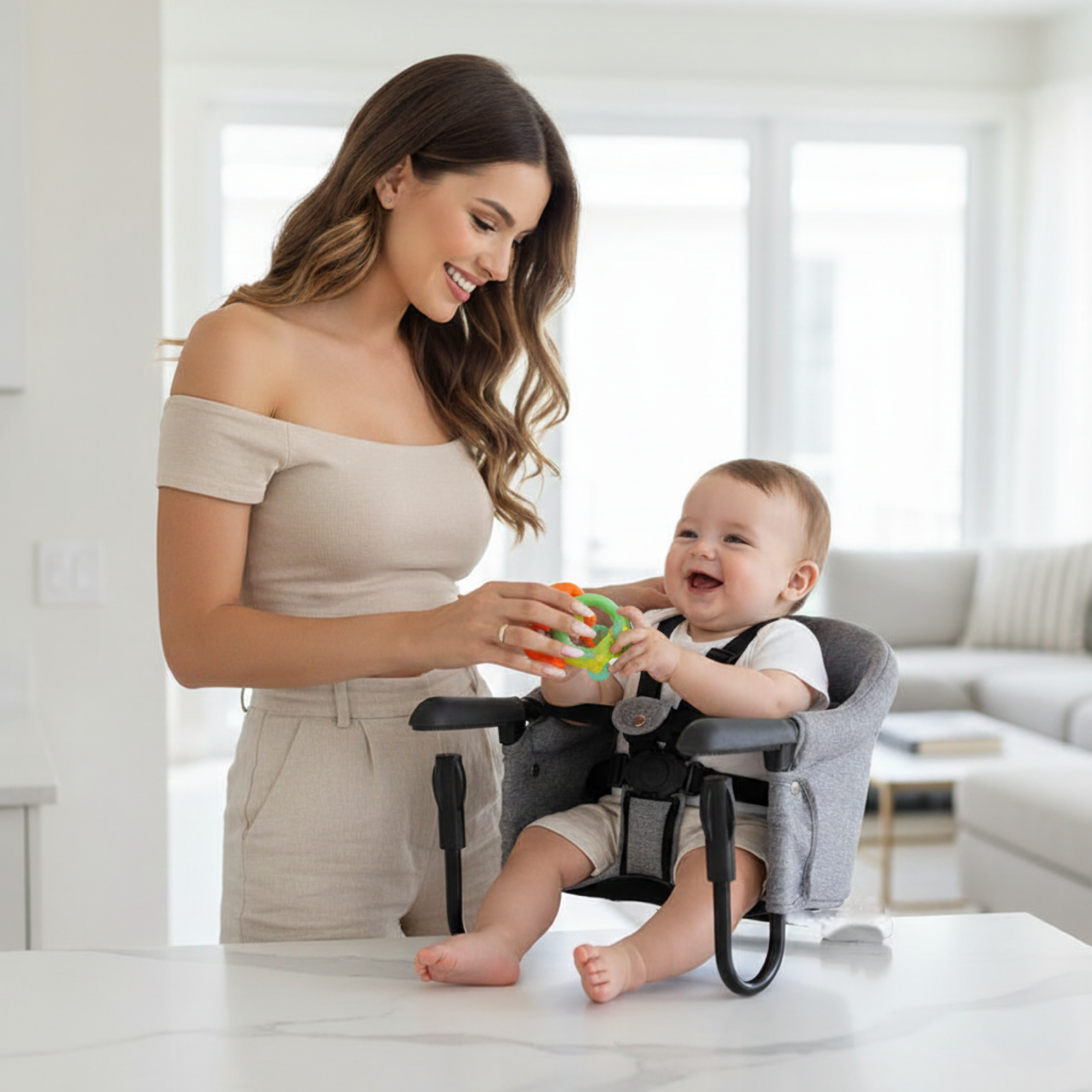 Portable Baby High-Chair Cover for Calm, Cozy Feeding