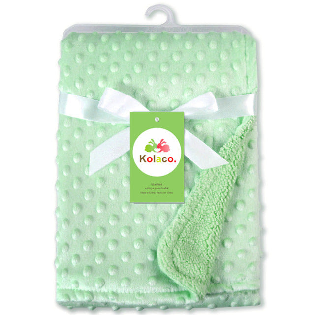 Cozy Baby Dot Blanket: Ultra-Soft Minky for Snuggles