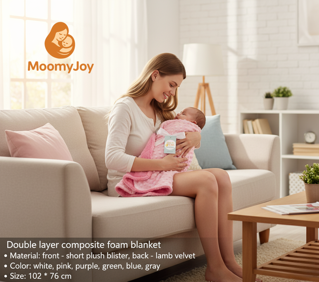 Cozy Baby Dot Blanket: Ultra-Soft Minky for Snuggles