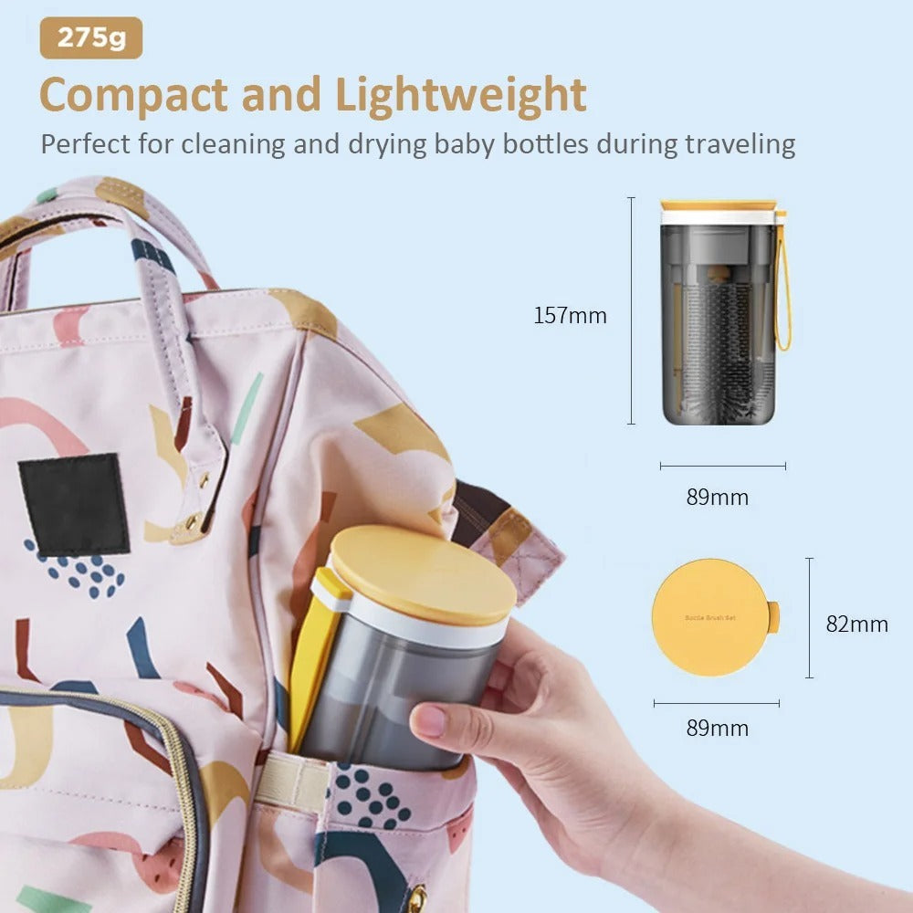 Safe & Gentle Silicone Baby Bottle Cleaning Brush Kit