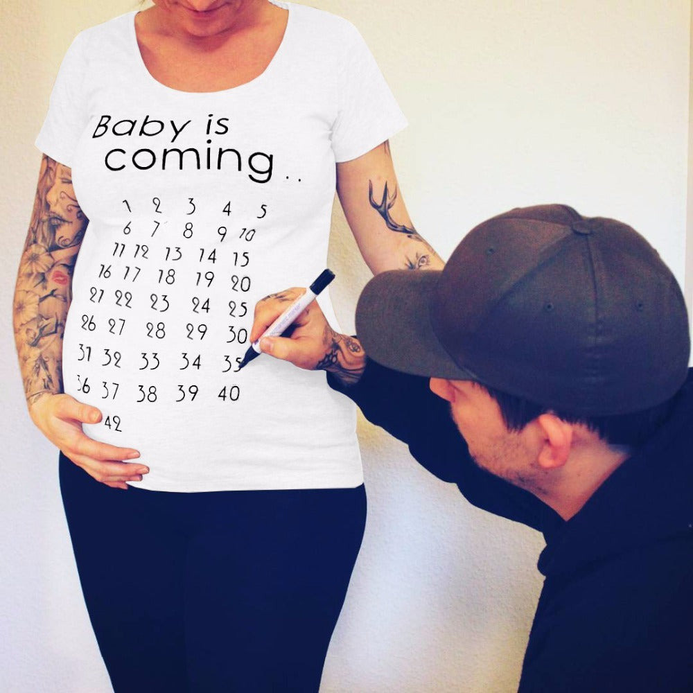 Celebrate the News: “Baby Is Coming” Pregnancy Shirt