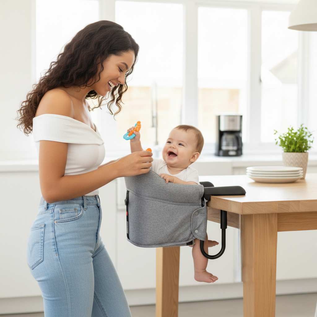 Portable Baby High-Chair Cover for Calm, Cozy Feeding