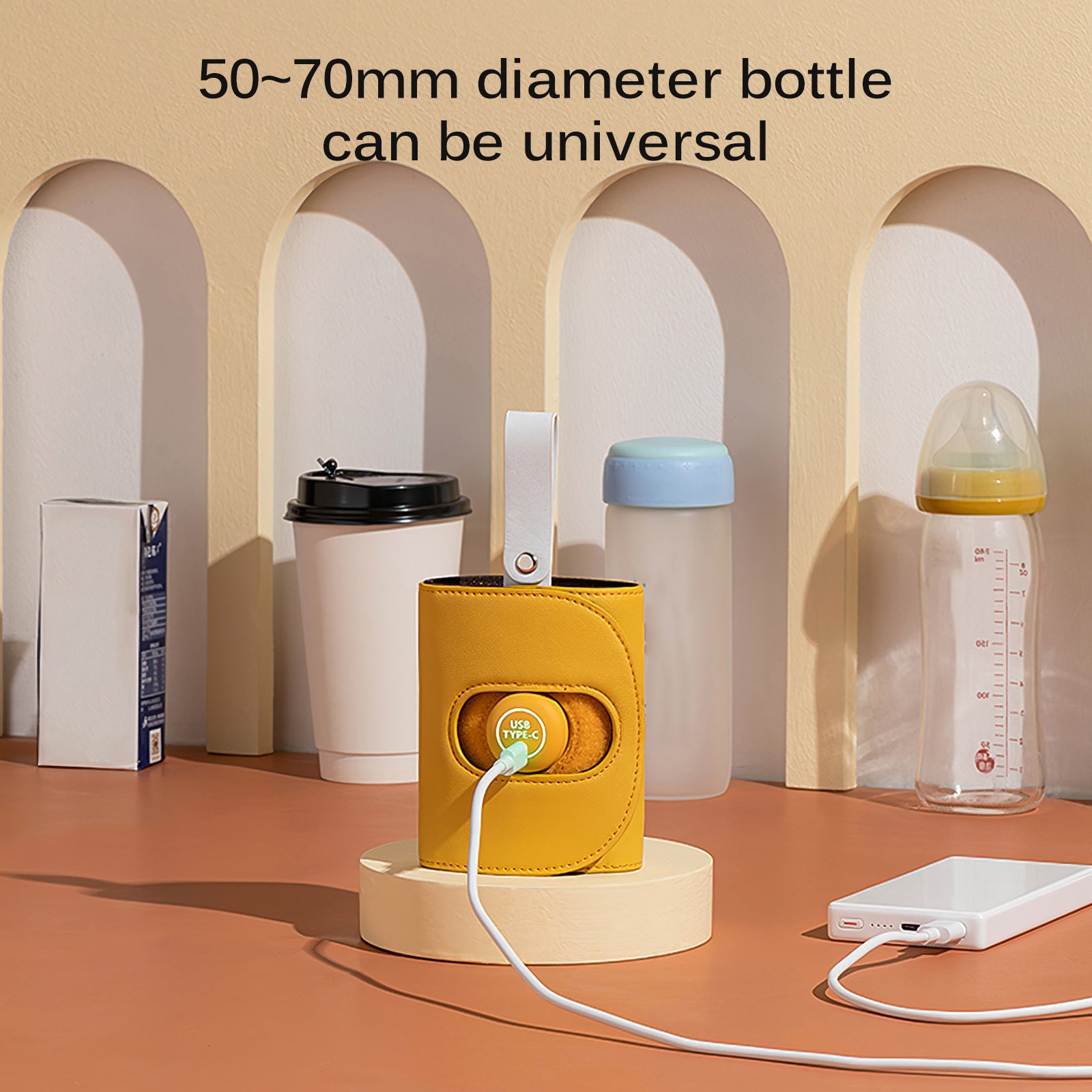 Portable  USB Milk Warmer Sleeve for Calm, Ready Feedings